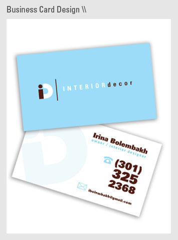 Interior Décor business cards