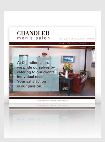 Chandler Men's Salon website